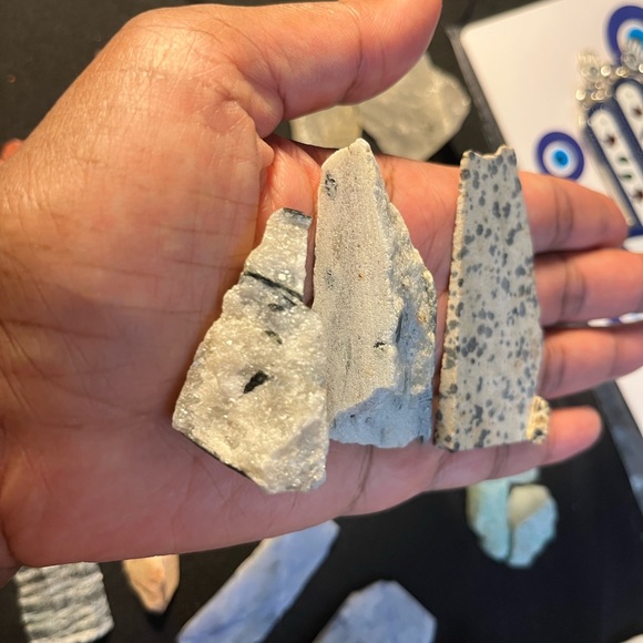 Dalmatian Jasper & Rainbow Moonstone - Picture 2 of 2